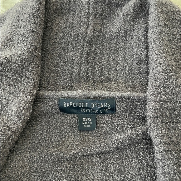 Barefoot Dreams CozyChic Circle Cardigan Women's Charcoal Open Front - Picture 3 of 10